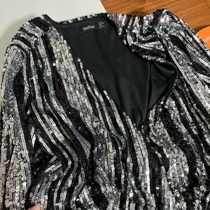 RESERVED Boohoo sequin top